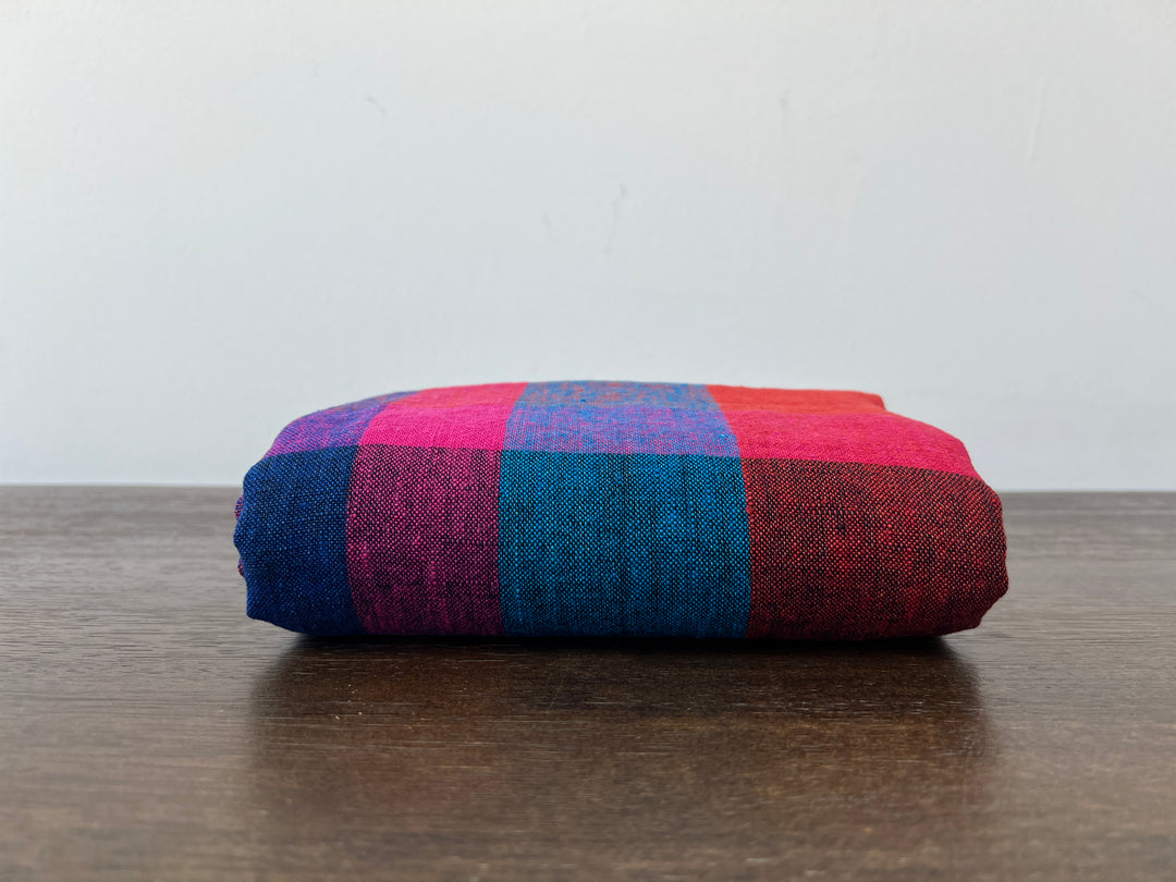 Colorful Madras Check 100% Linen Fabric | Pre-Washed Soft Touch | 8017