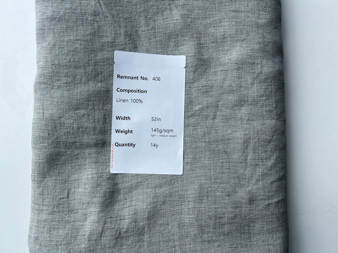 Remnant Fabric #406 - Linen 100% - 14y
