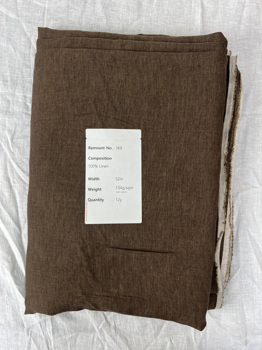 Remnant Fabric #369 - 100% Linen - 12y