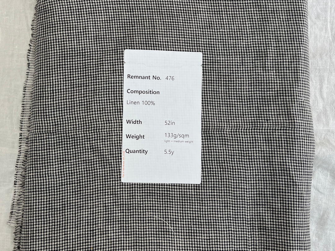 Remnant Fabric #476 - Linen 100%  - 5.5y