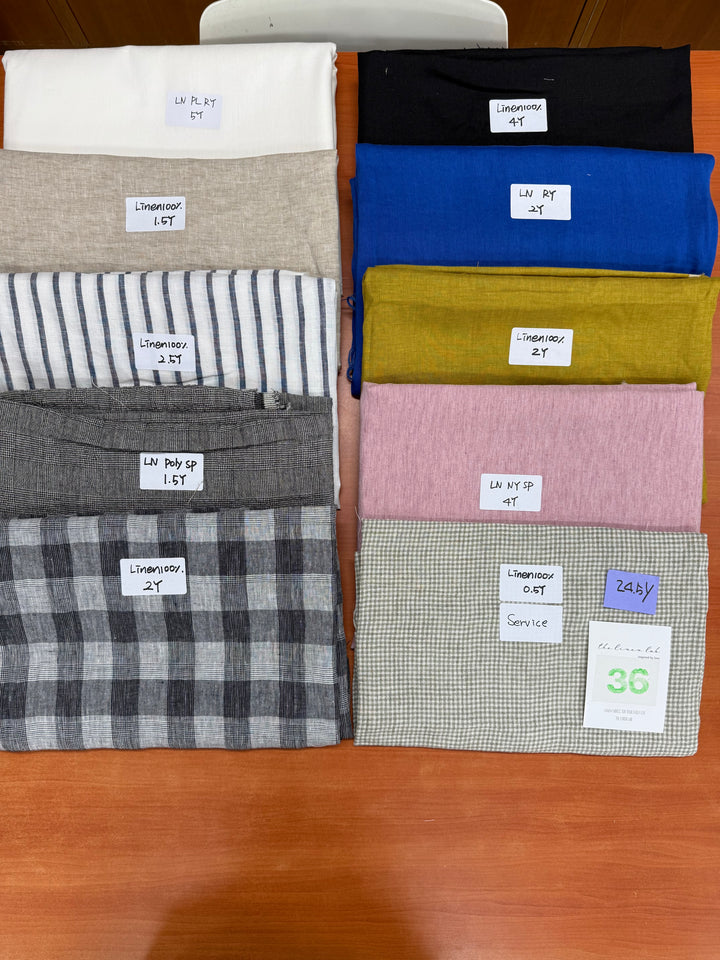 24.5 y of Woven Fabric of Linen - Surprise Box No.36