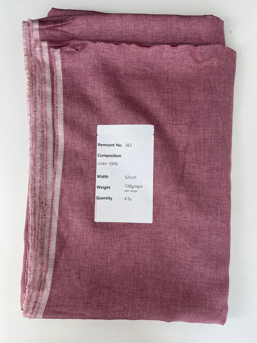 Remnant Fabric #263 - Linen 100% 4.5y