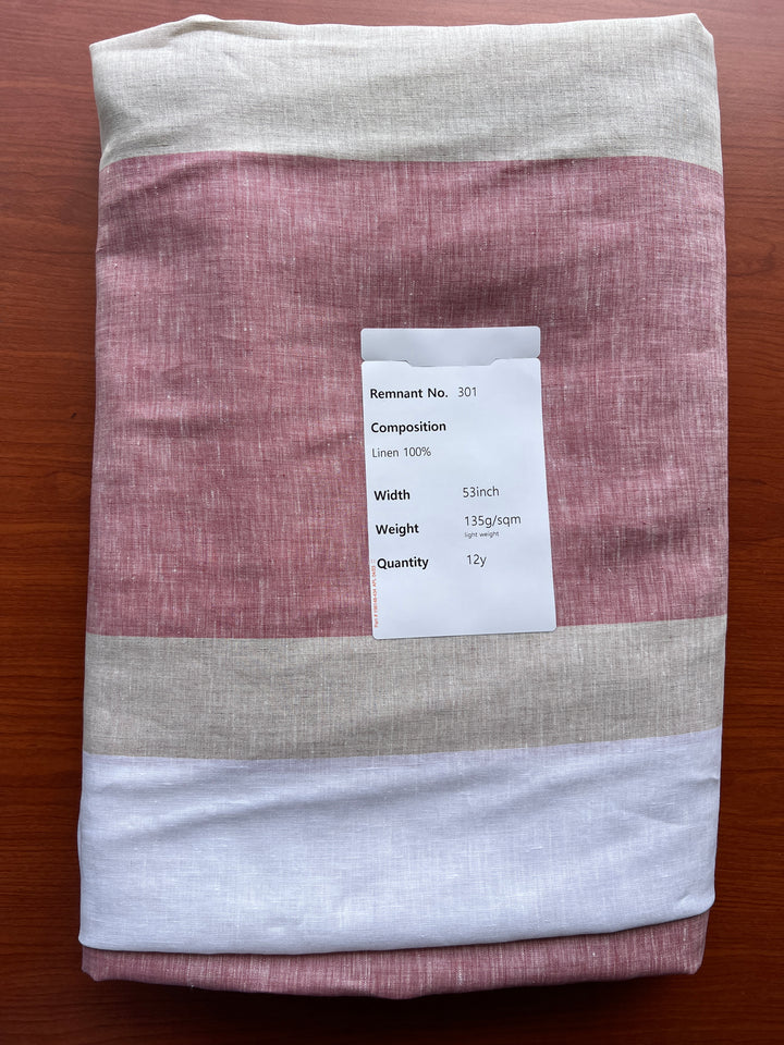 Remnant Fabric #301 - Linen 100%  12y