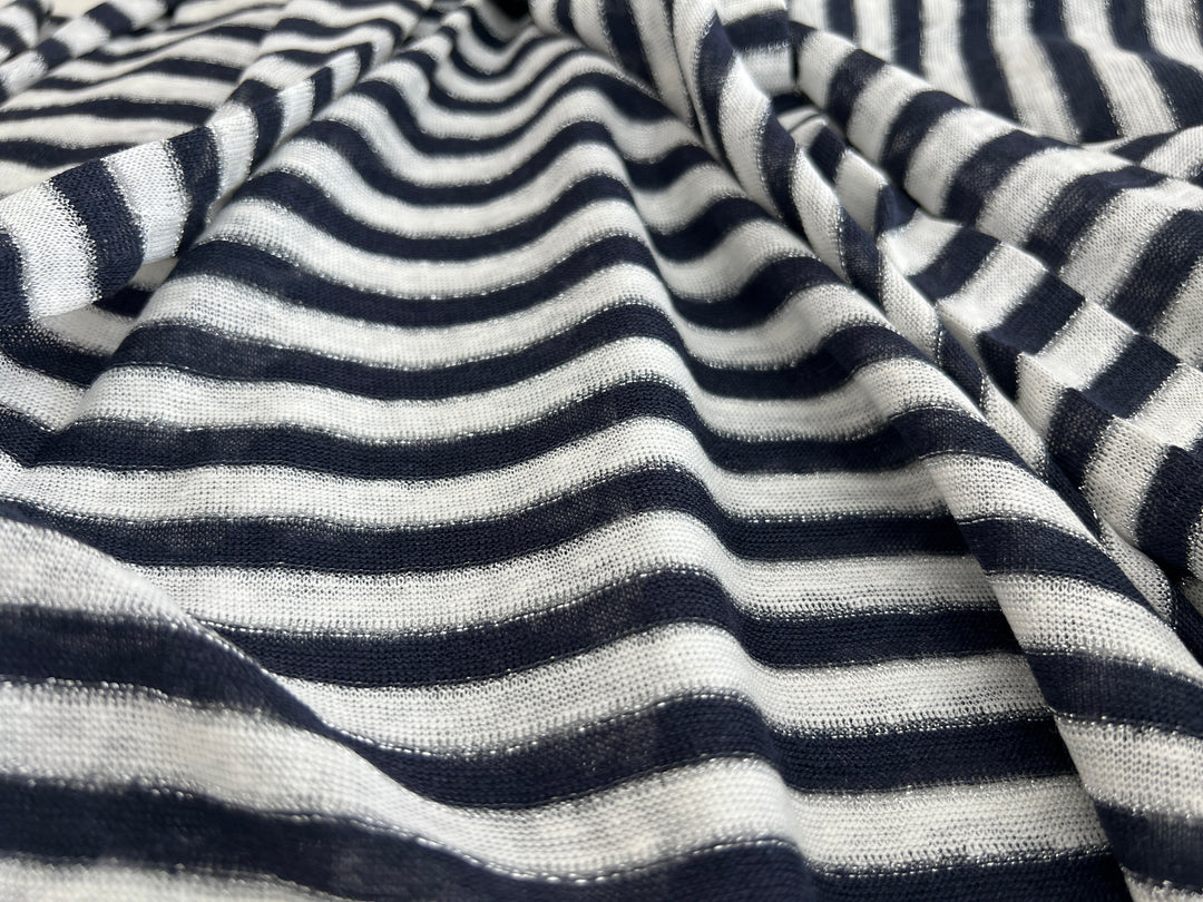 Remnant Fabric #487 - Linen lurex (knit) - 9.5y
