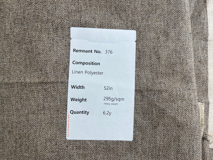 Remnant Fabric #376 - Linen Polyester - 6.2y