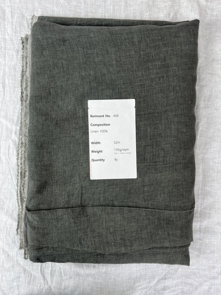 Remnant Fabric #448 - Linen 100%  - 9y