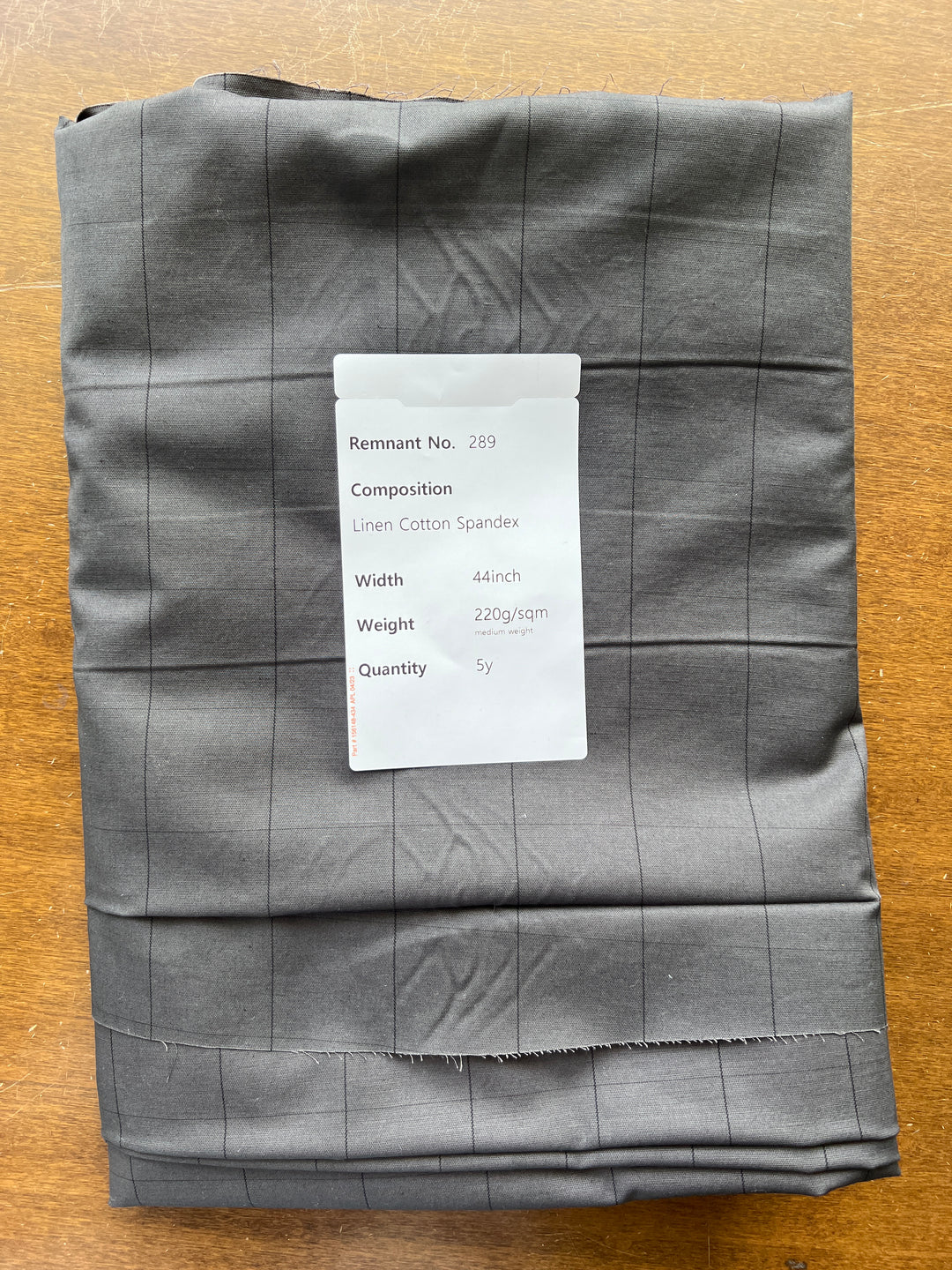 Remnant Fabric #289 - Linen Cotton Spandex  5y