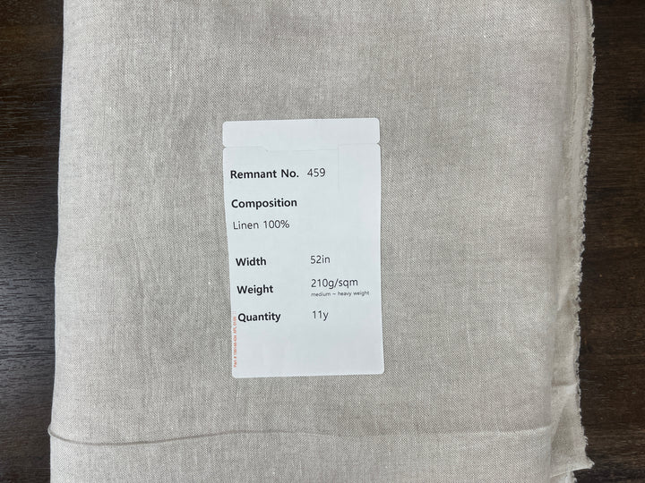 Remnant Fabric #459 - Linen 100% - 11y