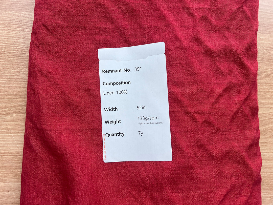Remnant Fabric #391 - Linen 100% - 7y