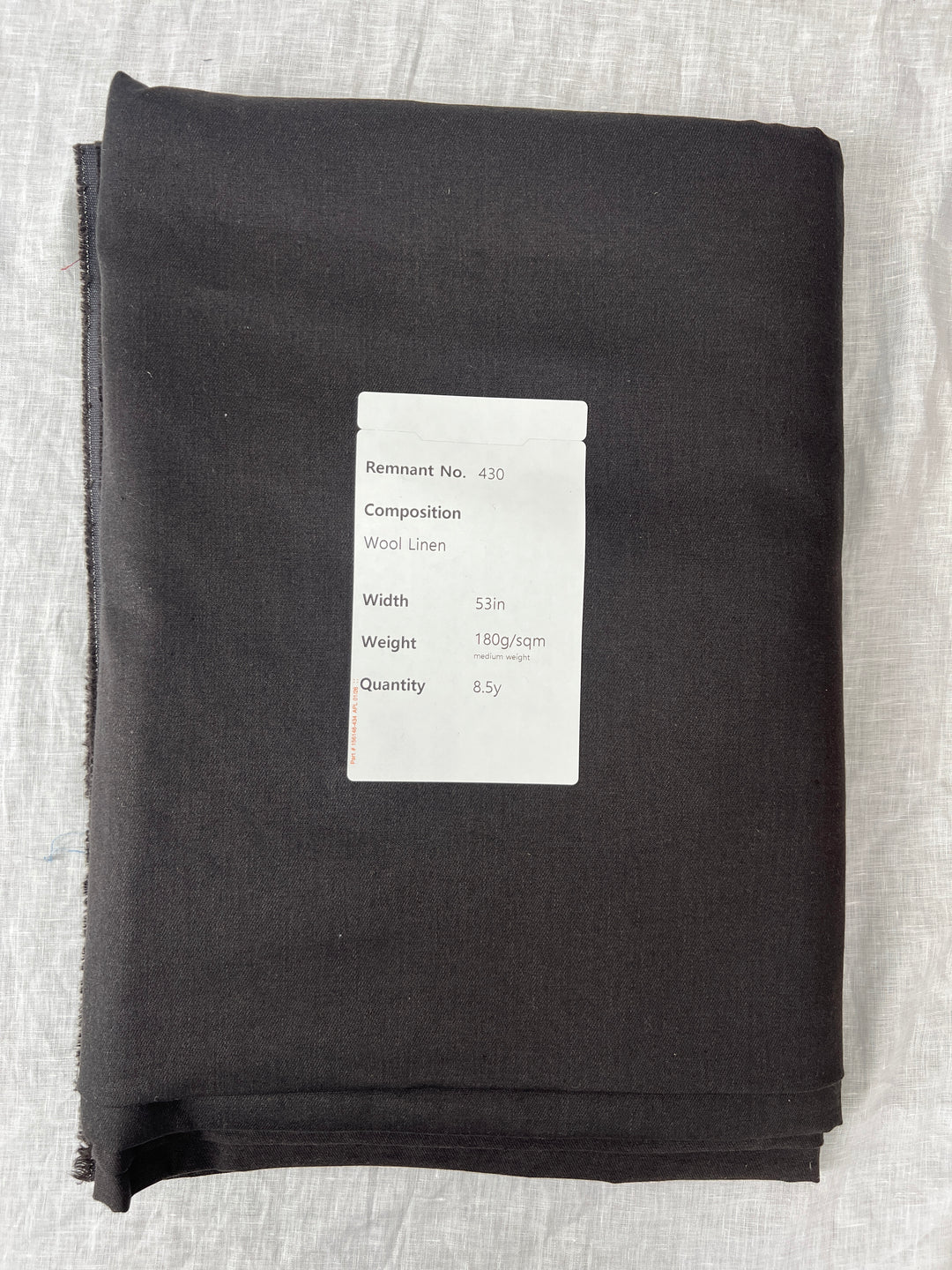 Remnant Fabric #430 - Wool Linen  - 8.5y