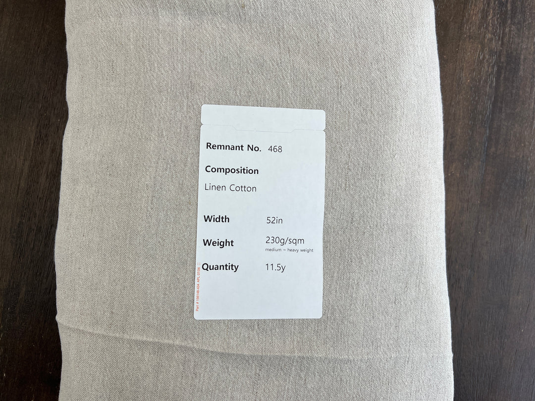 Remnant Fabric #468 - Linen Cotton - 11.5y