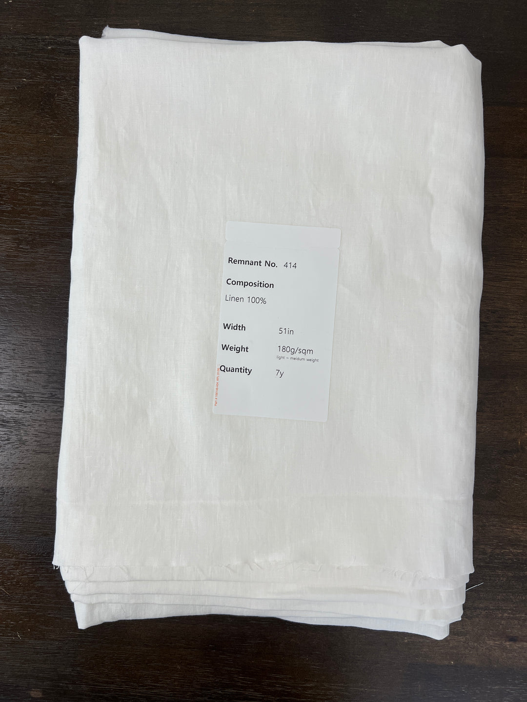 Remnant Fabric #414 - Linen 100% - 7y