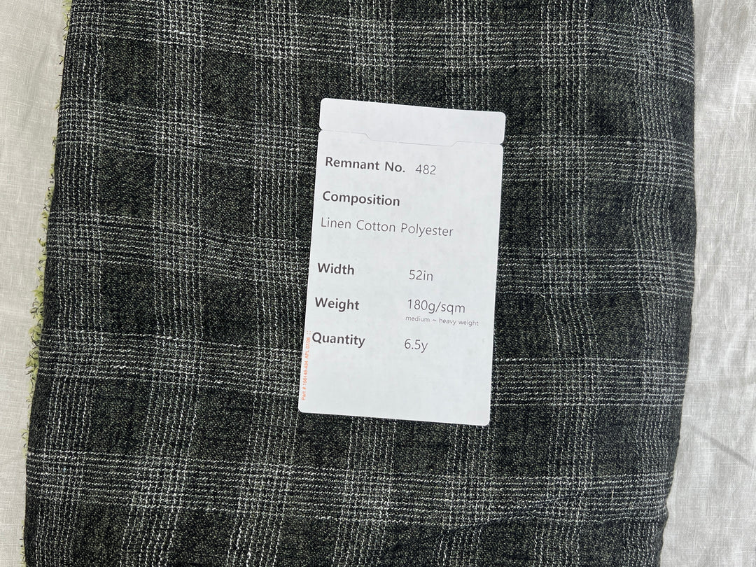Remnant Fabric #482 - Linen Cotton Polyester  - 6.5y