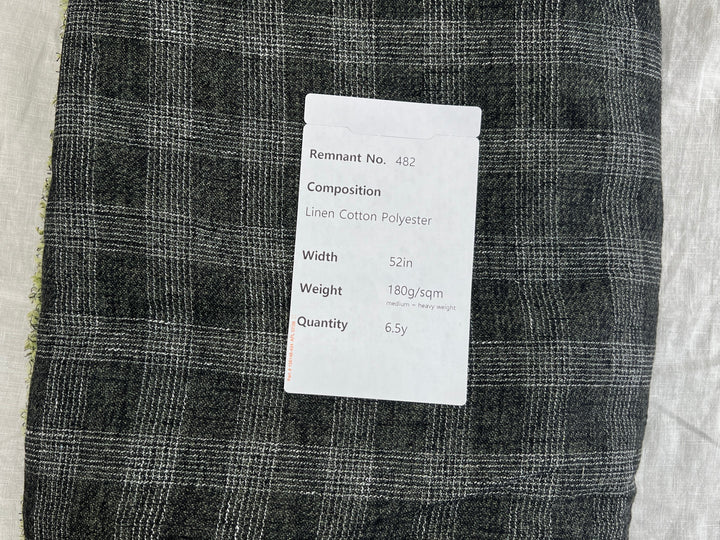 Remnant Fabric #482 - Linen Cotton Polyester  - 6.5y
