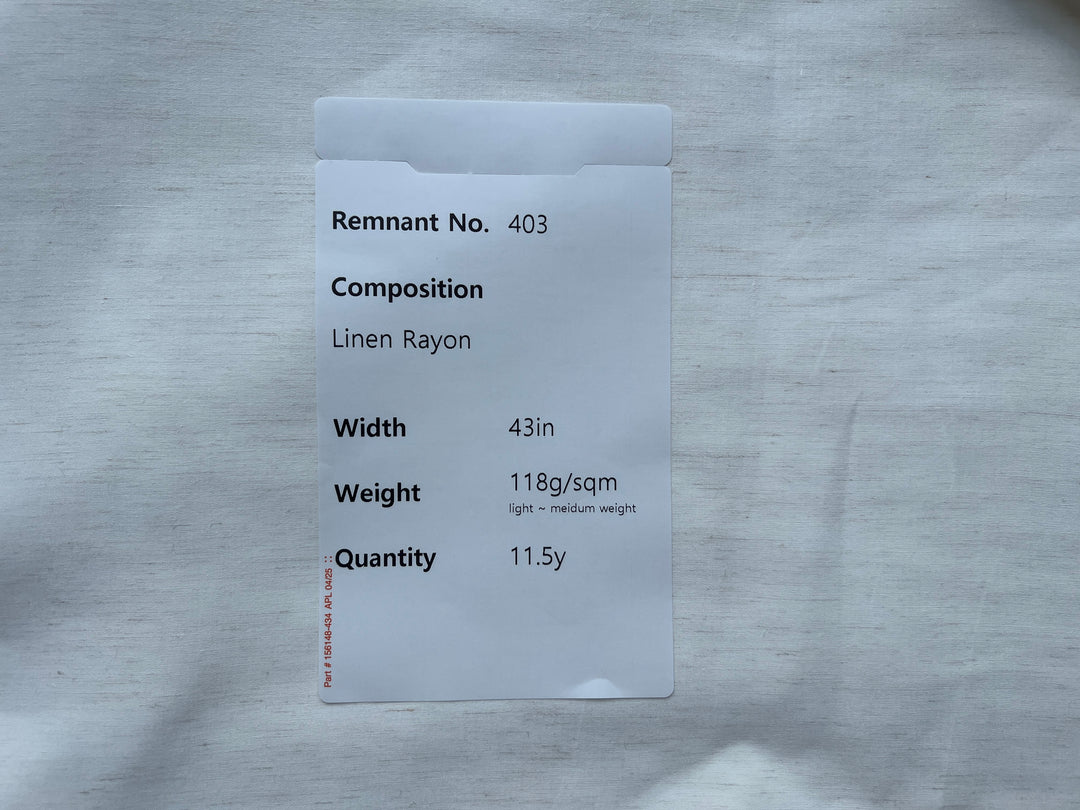 Remnant Fabric #403 - Linen Rayon - 11.5y