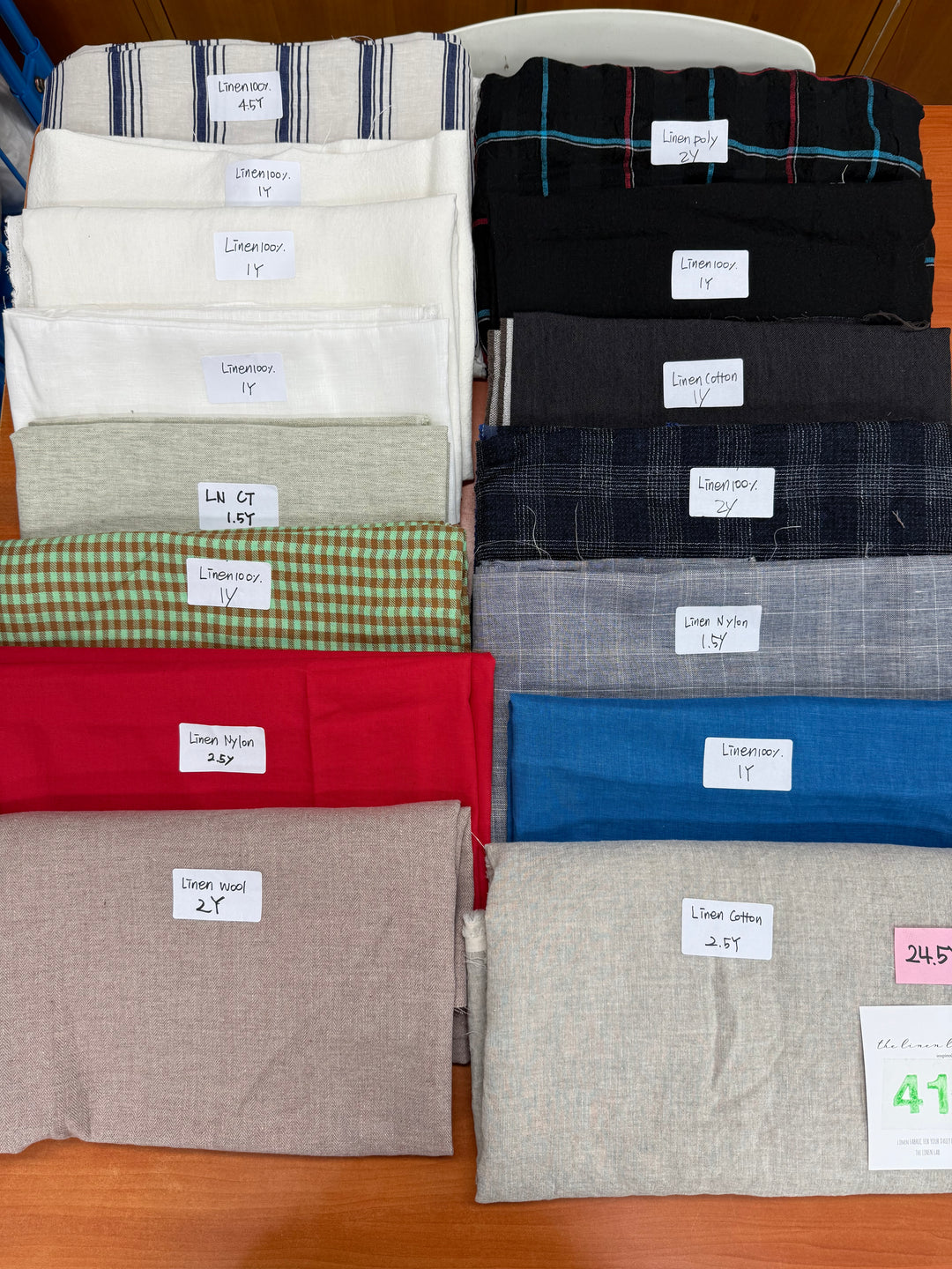 24.5 y of Woven Fabric of Linen - Surprise Box No.41