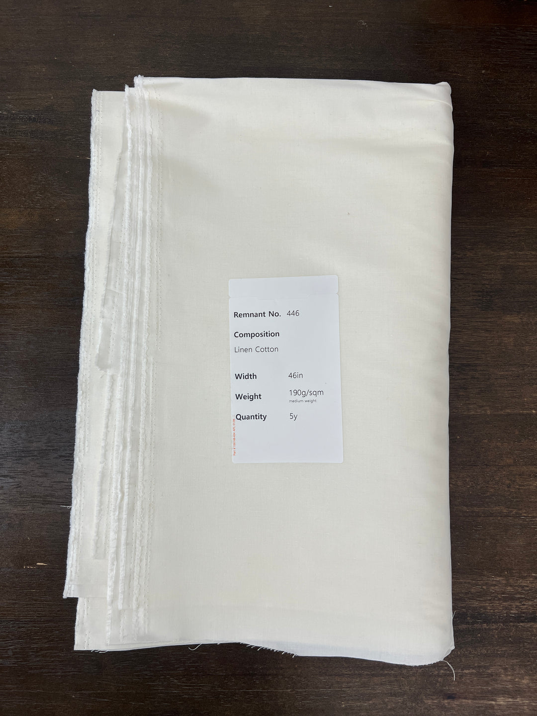 Remnant Fabric #446 - Linen Cotton  - 5y