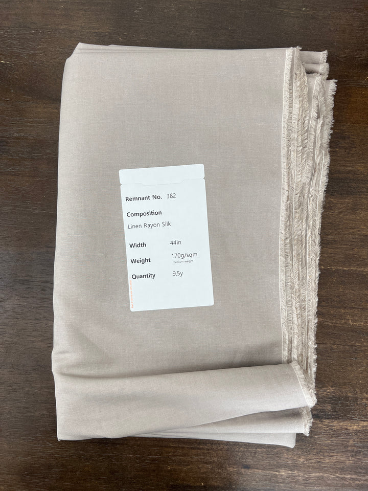 Remnant Fabric #382 - Linen Rayon Silk - 9.5y