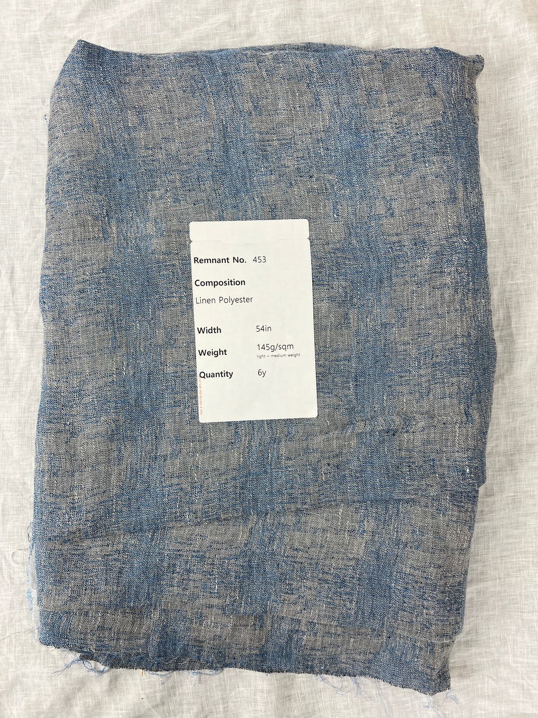 Remnant Fabric #453 - Linen Polyester - 6y