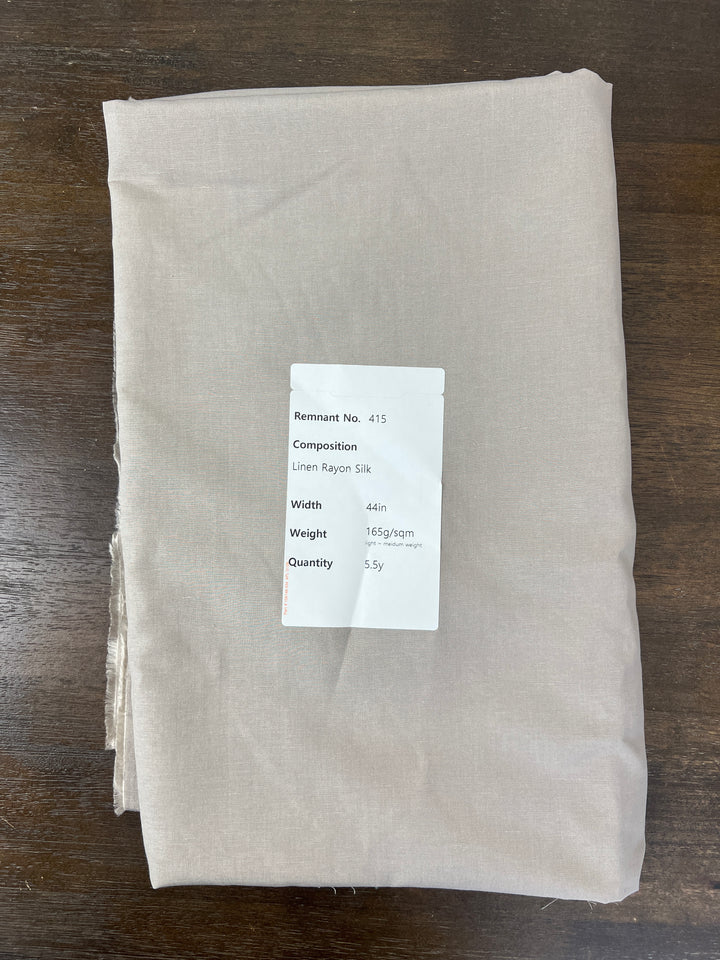 Remnant Fabric #415 - Linen Rayon Silk -5.5y