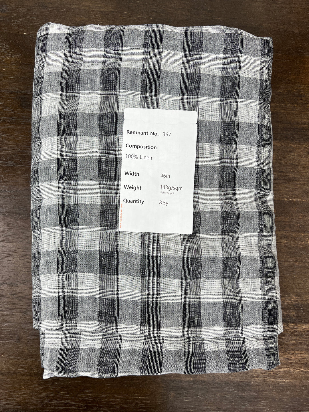 Remnant Fabric #367 - 100% Linen - 8.5y