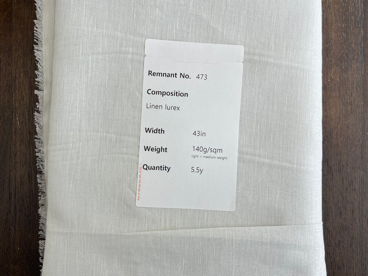 Remnant Fabric #473 - Linen lurex - 5.5y