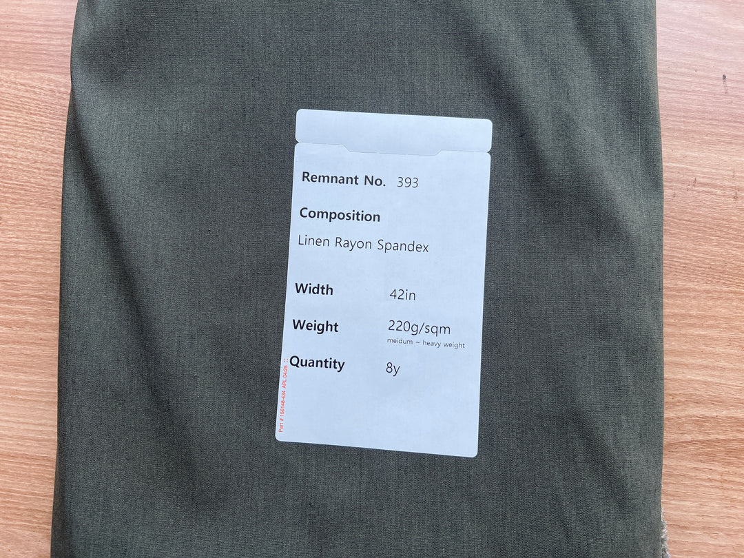 Remnant Fabric #393 - Linen Rayon Spandex - 8y