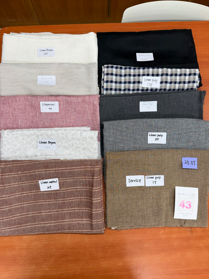 25.5 y of Woven Fabric of Linen - Surprise Box No.43