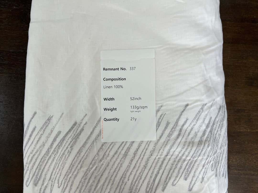 Remnant Fabric #337 - 100% Linen 21y