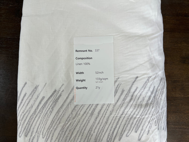 Remnant Fabric #337 - 100% Linen 21y