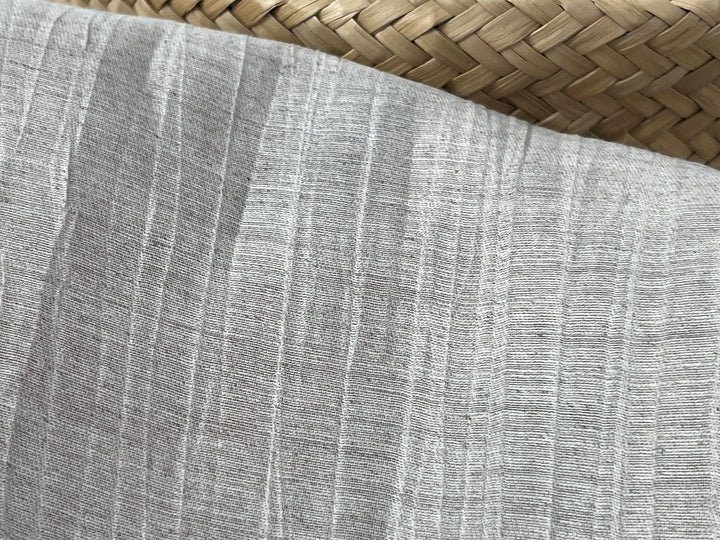 Textured Crushed Linen Blend Fabric | Creased Wrinkle Effect | 54"