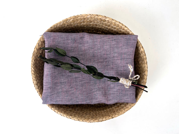 100% Linen Vintage Dyed Delave Fabric – Fine 21s Yarn, Pre-Washed, Light Weight Pink 7127