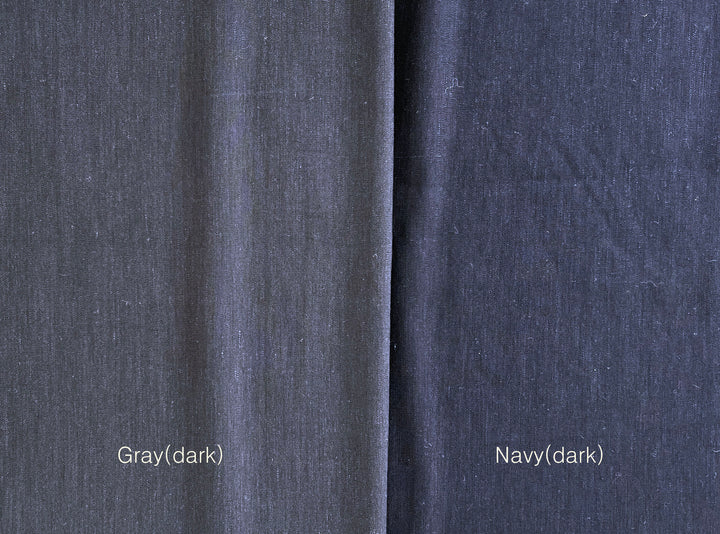 Linen Rayon Spandex Fabric – Great Drape & Comfort Stretch, Dark Navy & Grey 8162 8163