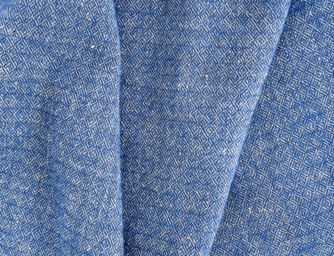 Linen Wool Broken Diamond Twill Fabric – Viking Inspired, Soft & Pre-Washed 8178 8179 8180