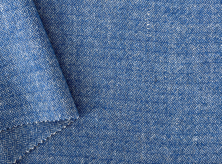 Linen Wool Broken Diamond Twill Fabric – Viking Inspired, Soft & Pre-Washed 8178 8179 8180
