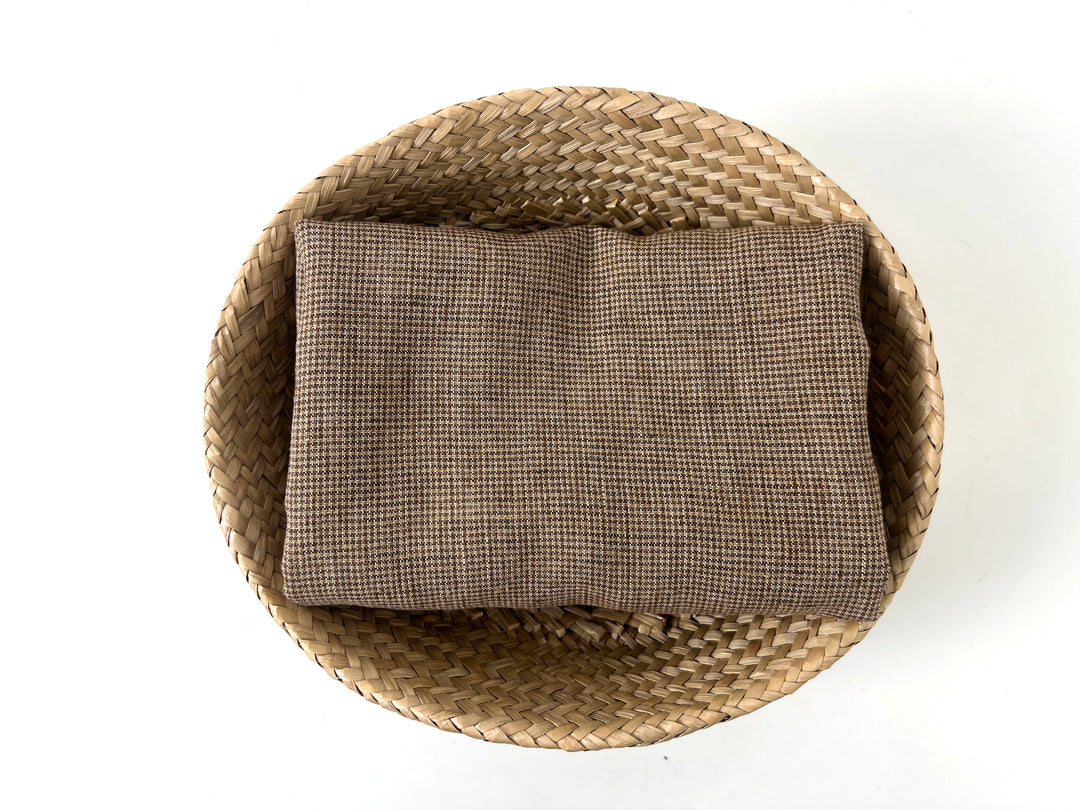 Linen Blend Mini Gingham Fabric – Delavé Texture, Medium Weight 8065 8075