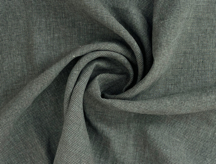 Linen Blend Mini Gingham Fabric – Delavé Texture, Medium Weight 8065 8075