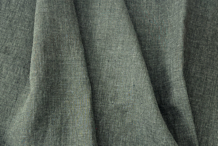 Linen Blend Mini Gingham Fabric – Delavé Texture, Medium Weight 8065 8075