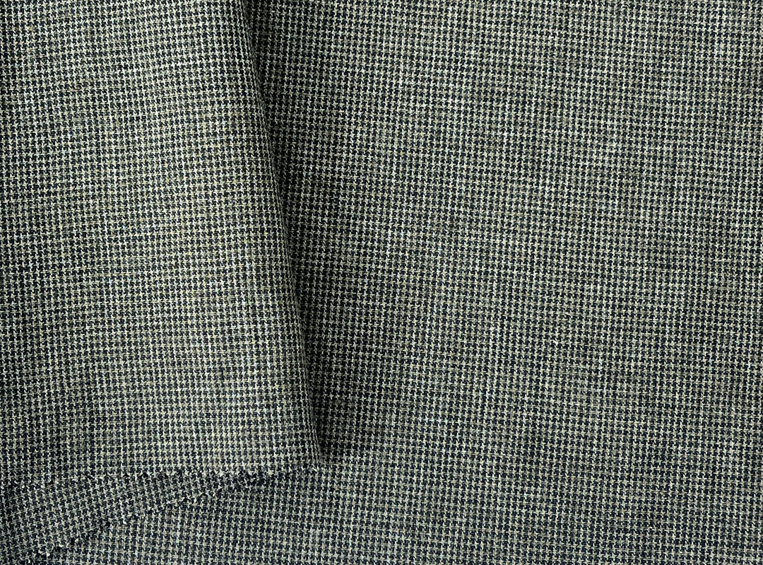 Linen Blend Mini Gingham Fabric – Delavé Texture, Medium Weight 8065 8075