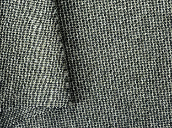 Linen Blend Mini Gingham Fabric – Delavé Texture, Medium Weight 8065 8075