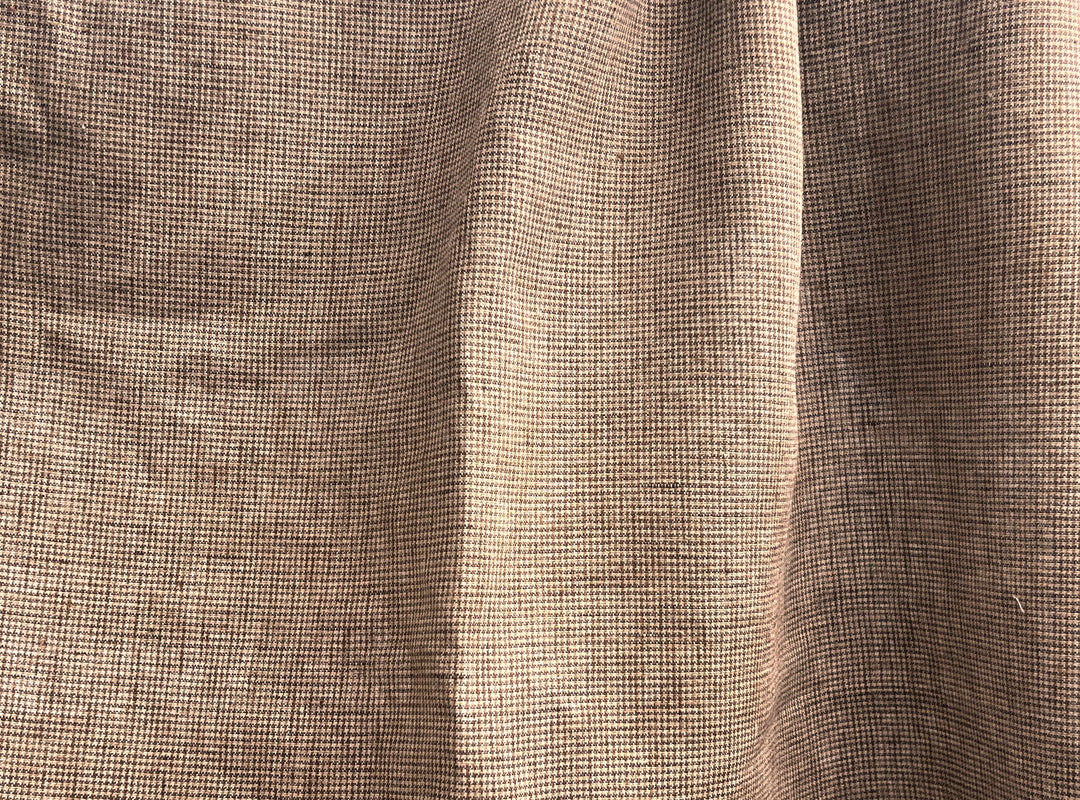 Linen Blend Mini Gingham Fabric – Delavé Texture, Medium Weight 8065 8075