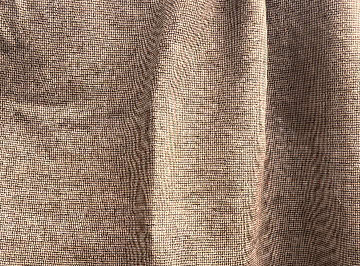 Linen Blend Mini Gingham Fabric – Delavé Texture, Medium Weight 8065 8075