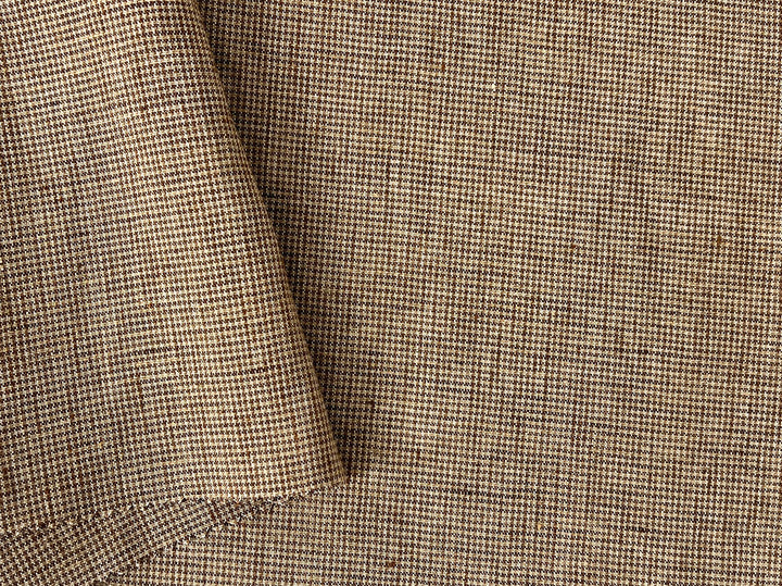 Linen Blend Mini Gingham Fabric – Delavé Texture, Medium Weight 8065 8075