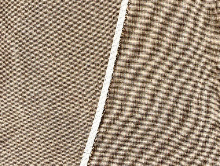 Linen Blend Mini Gingham Fabric – Delavé Texture, Medium Weight 8065 8075