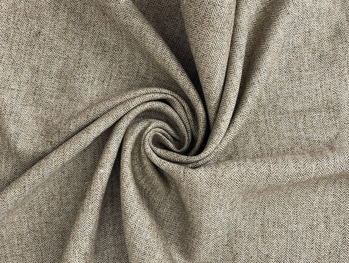 Linen Polyester HBT Herringbone Twill Fabric with Melange Effect Heavy Weight 7353 7821