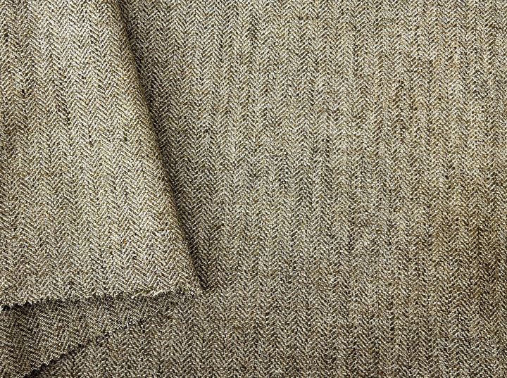Linen Polyester HBT Herringbone Twill Fabric with Melange Effect Heavy Weight 7353 7821