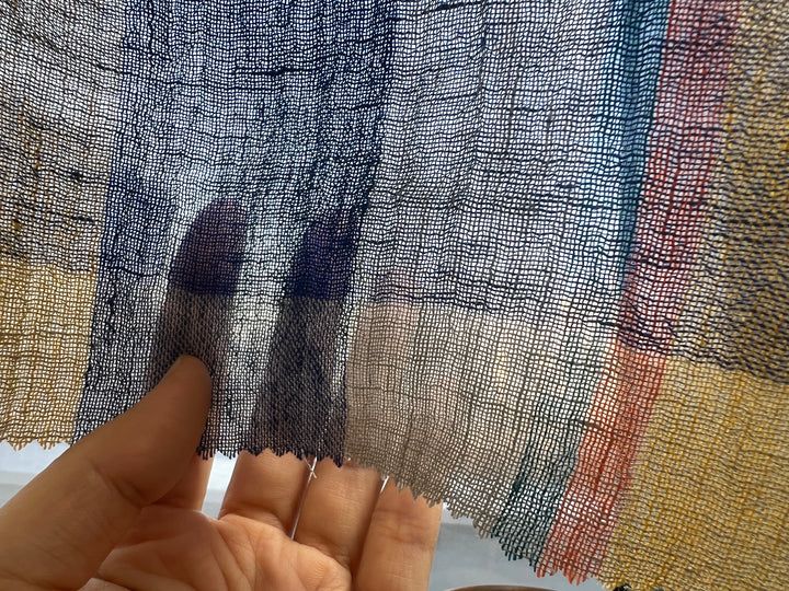 High-Twist Yarn-Dyed Plaid Linen Polyester Fabric – Soft with Crisp, Subtle Wrinkle 7983