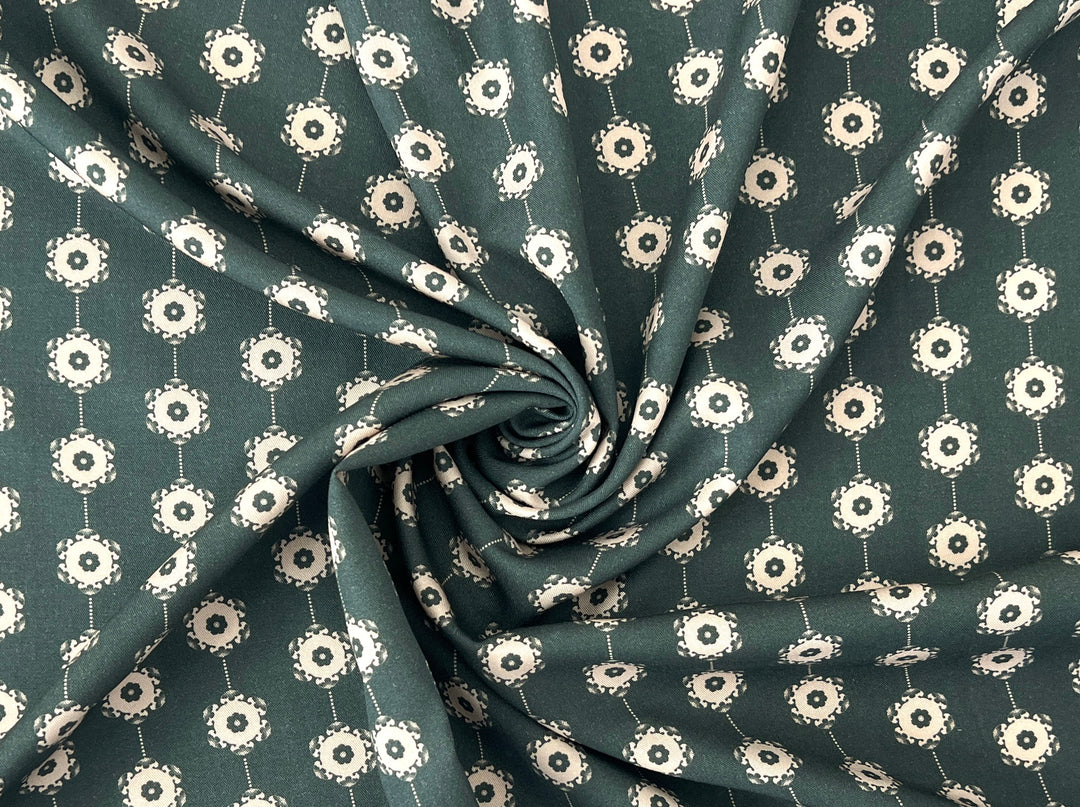 Medalians - Brass Collection - Wool Rayon Print Fabric, Design by Madeline, Madswick Studio 8370 8371 8372 8373 8374 8375