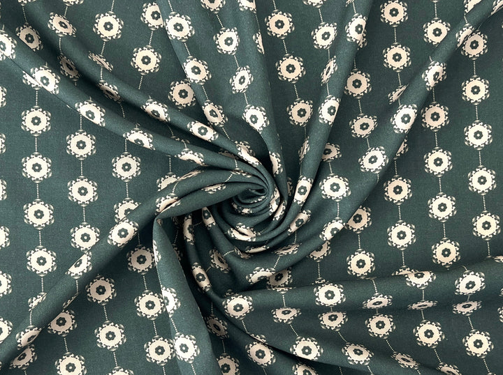 Medalians - Brass Collection - Wool Rayon Print Fabric, Design by Madeline, Madswick Studio 8370 8371 8372 8373 8374 8375