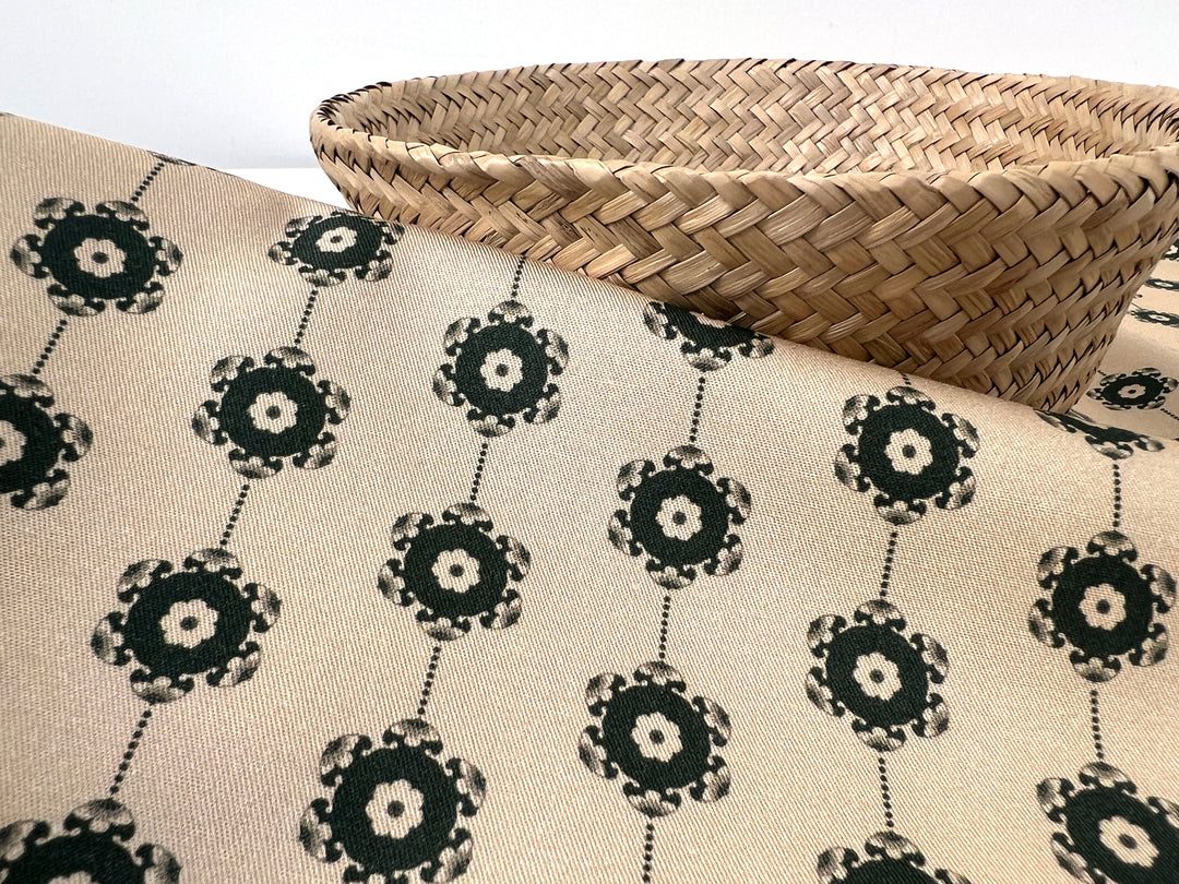Medalians - Brass Collection - Wool Rayon Print Fabric, Design by Madeline, Madswick Studio 8370 8371 8372 8373 8374 8375